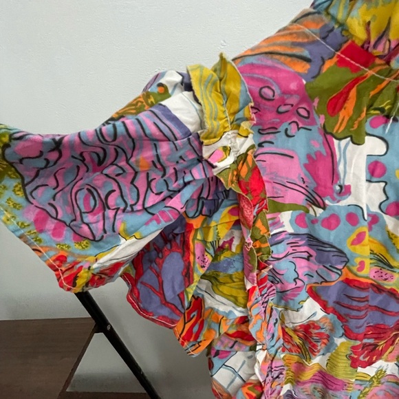 Caroline Constas Red Pink Ruffled A-line Sundress - Picture 7 of 12